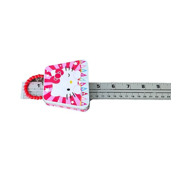 Sanrio Hello Kitty x Tin Box Company Pink Mini Tin Purse 4" Storage Case 2010 - Picture 6 of 6